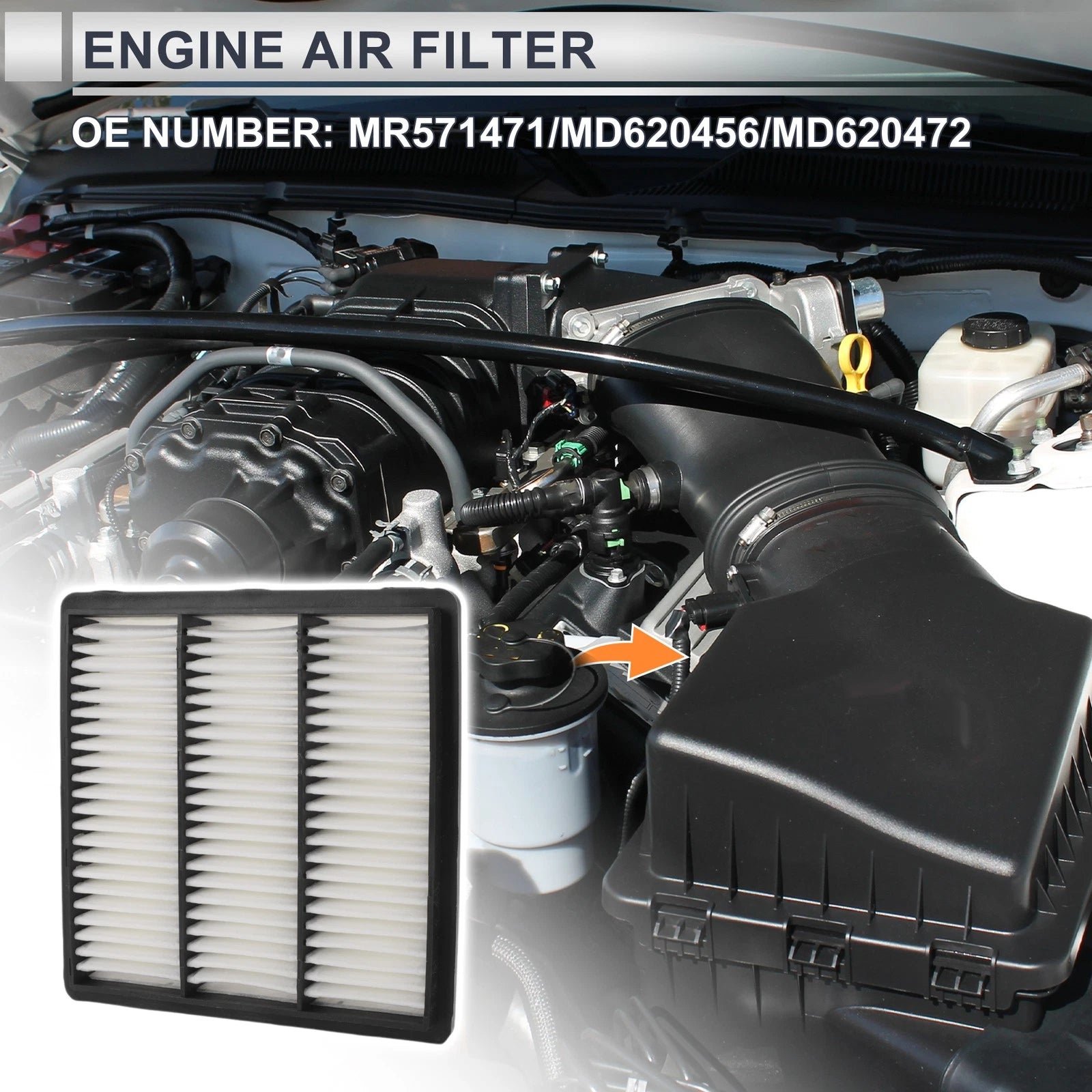 Car Engine Air Filter MD620456 for Mitsubishi Diamante 3.0L (1992–1996)