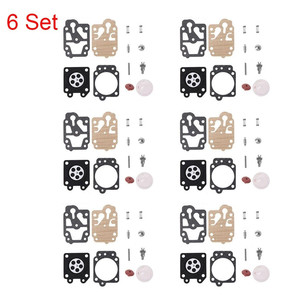 Set of 6 Carburetor Kits for Honda CG260 CG330 Walbro 43CC 52CC