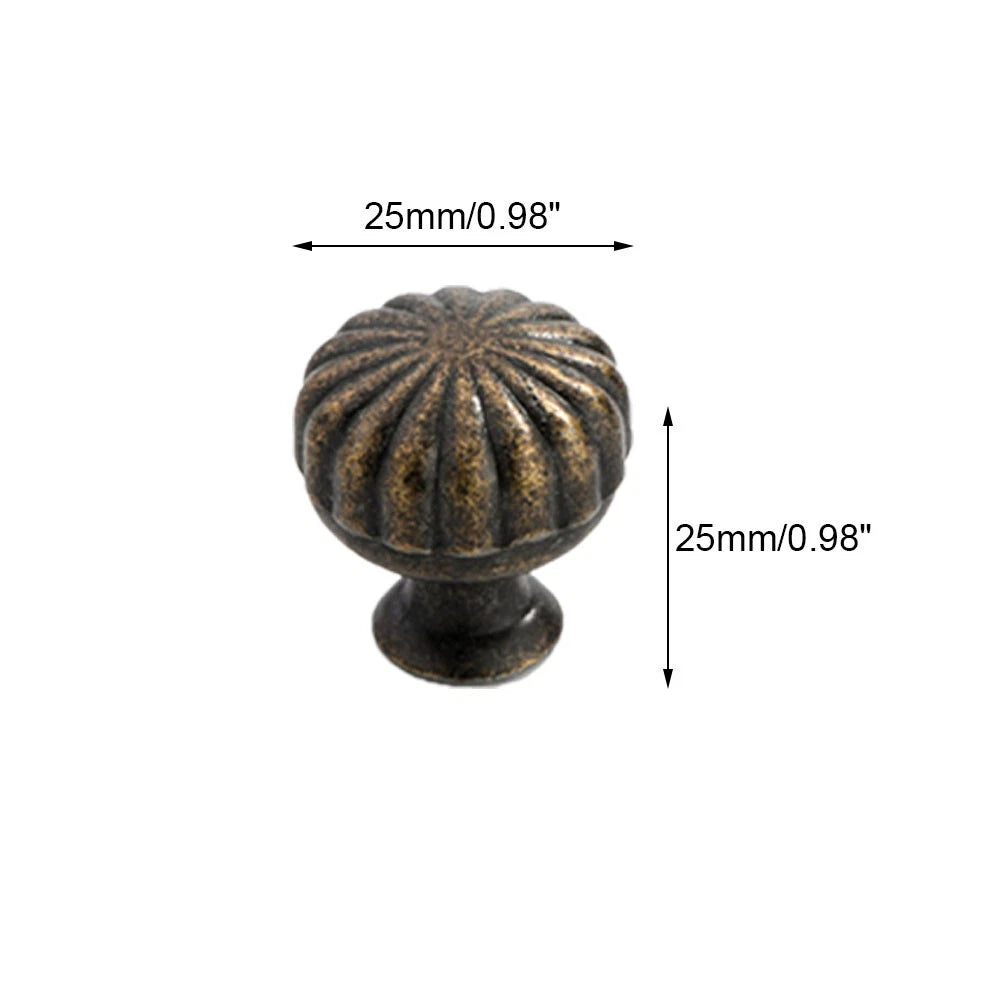 2X Antique Bronze Cabinet Door Knob Handles for Kitchen Furniture