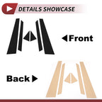 6 Pcs Door Pillar Window Trim for Audi A6/S6/RS6 (2005–2011) Black
