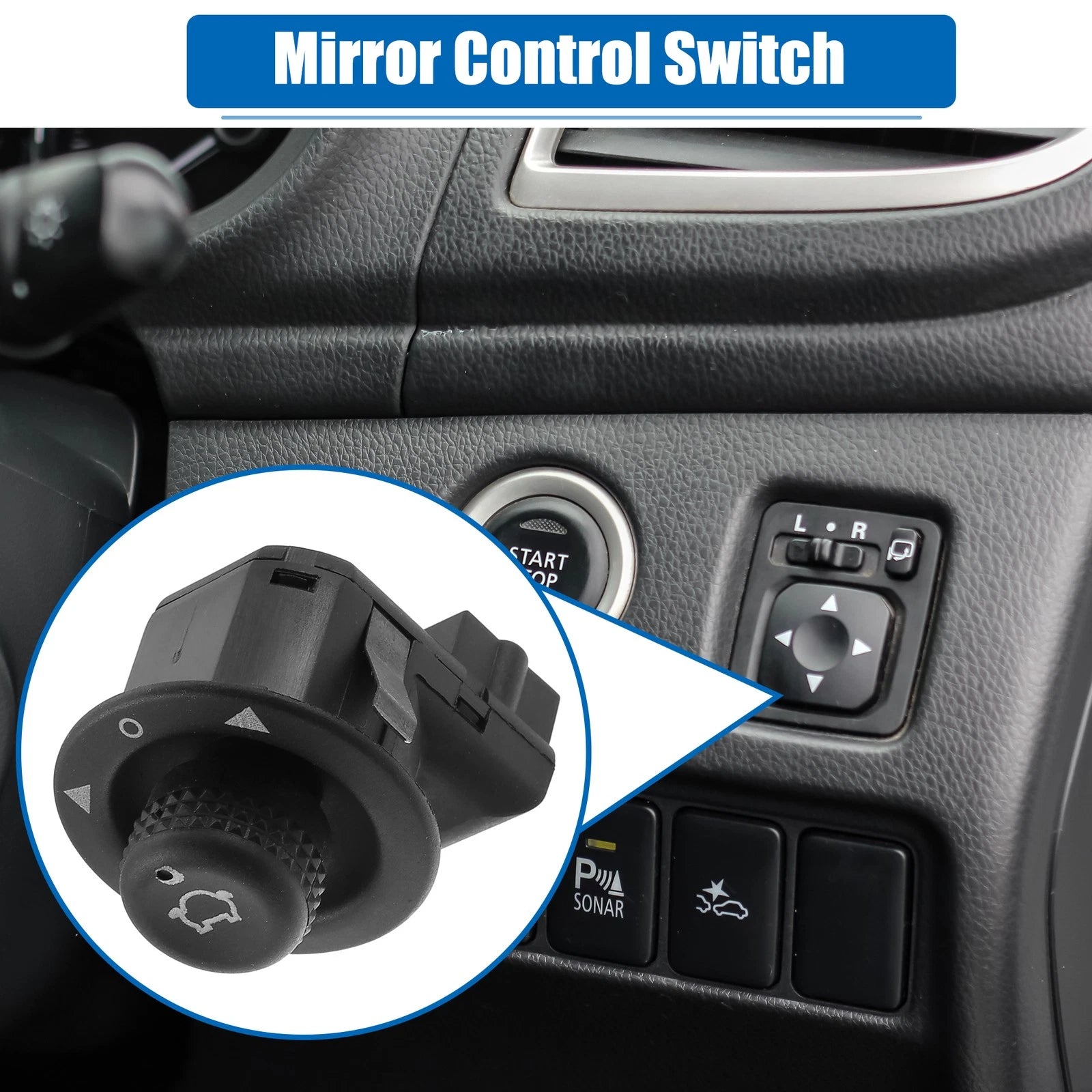 Power Mirror Control Switch for Ford Fiesta (1978–1980) 93BG-17B676-BA