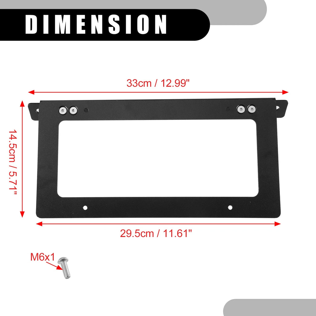 Set of 2 Front License Plate Frames for Ford Bronco (2021–2022) Aluminum Black