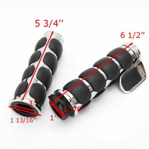 Pair of 1'' Handlebar Hand Grips for Harley Electra Glide Dyna Road King