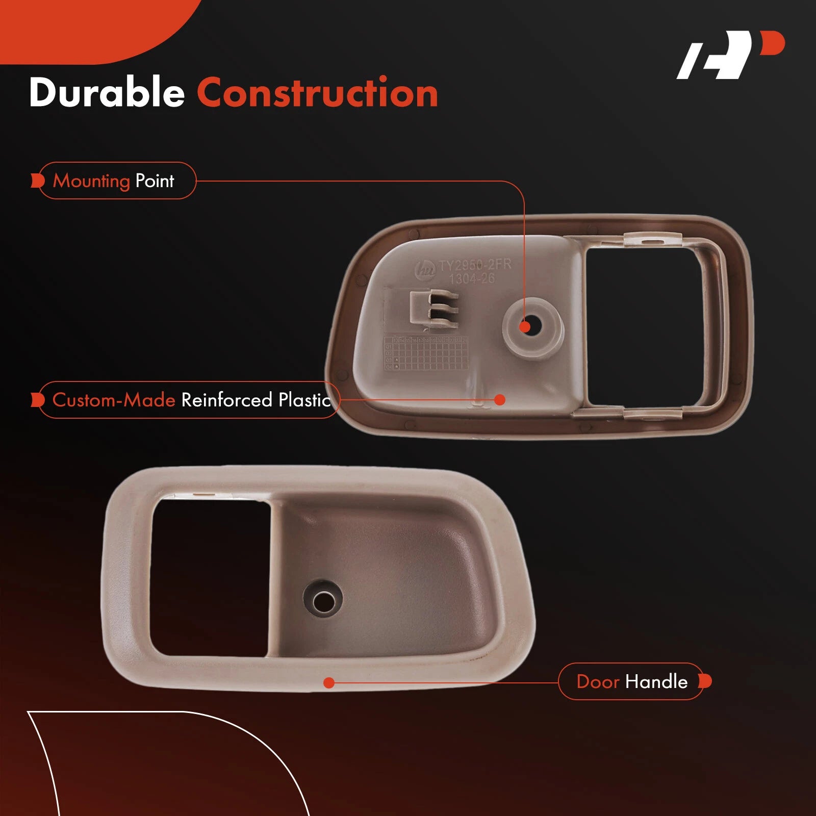 Front Right Beige Fawn Interior Door Handle for Toyota Tundra (2000–2006)