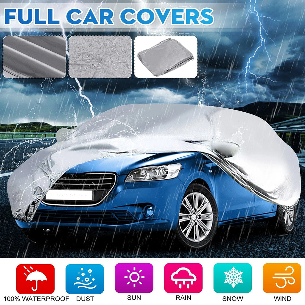 Full Car Cover 210T for Universal Fit (Outdoor Waterproof, All Weather)