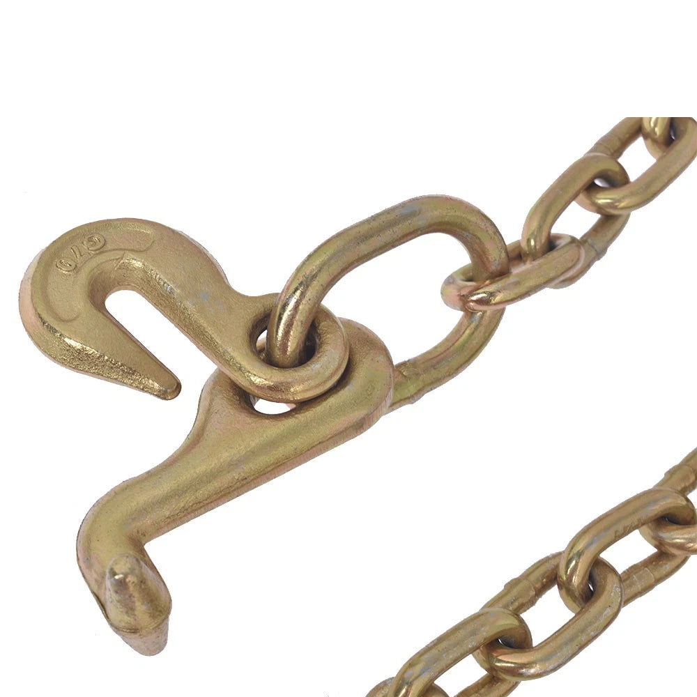 5/16" x 6 FT G70 Tow Chain with J Hook for Recovery Wrecker