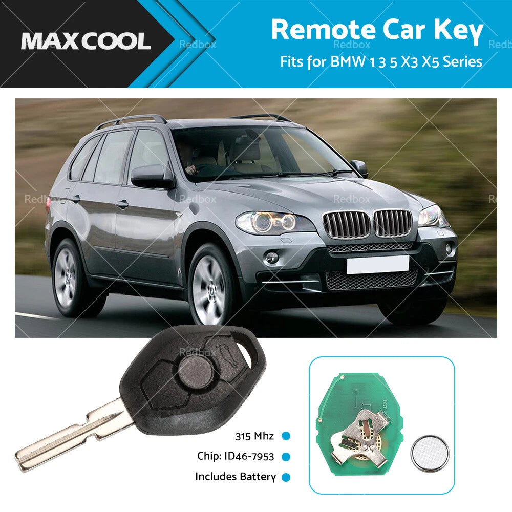 3 Button Remote Key 315MHz ID46 CAS2 for BMW 3 5 X3 (E46)