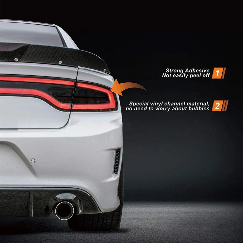 Smoked Rear Tail Light Overlays for Dodge Charger (2015-2023)