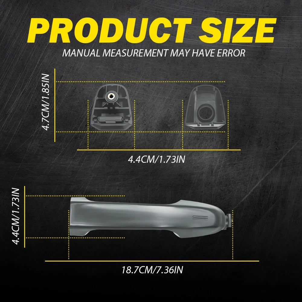 Exterior Door Handle Set for Toyota Camry (2012–2017) Gray