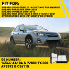 Set of 2 Engine & Cabin Air Filters for Subaru Forester WRX Impreza XV Crosstrek (2009–2018)