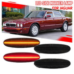 4X LED Smoked Front Rear Side Marker Light for Jaguar XJ XJ8 XJR (1998–2003)