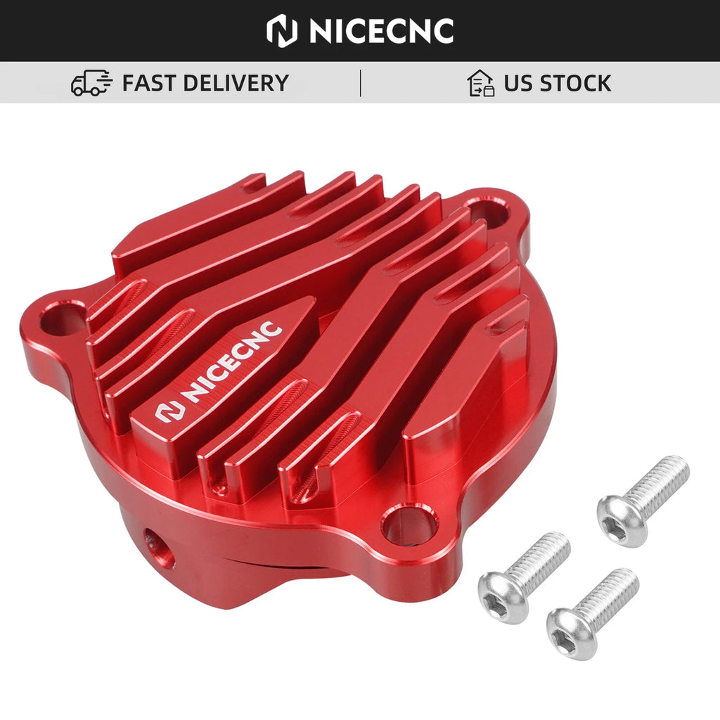 NICECNC Engine Oil Filter Cover Cap for Honda XR650L (1993–2025) Anodized Red
