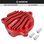 NICECNC Engine Oil Filter Cover Cap for Honda XR650L (1993–2025) Anodized Red