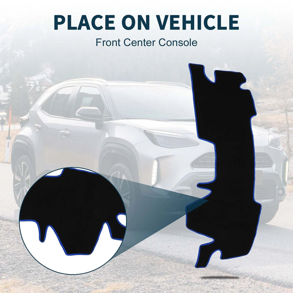 Dashboard Cover Mat for Toyota Yaris Cross (2021–2023) Black Blue Set