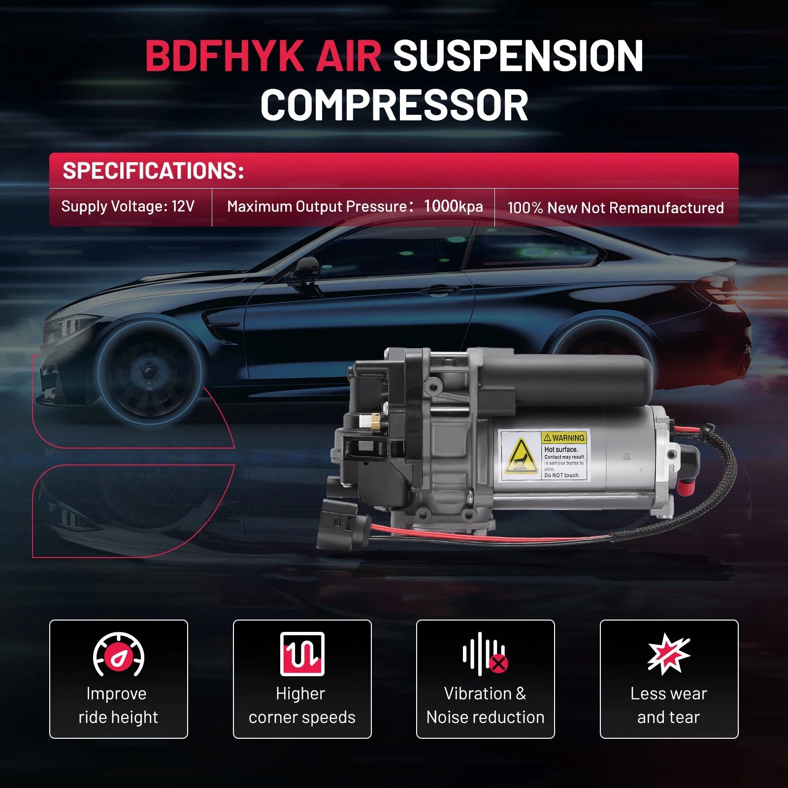 Air Suspension Compressor Pump for Audi SQ7 2020–2022, Bentley Bentayga