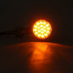 2X LED Chrome Turn Signal Indicators for Motorcycle (12V)