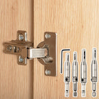 Set of 4 Self Centering Hinge Drill Bits for DIY Projects