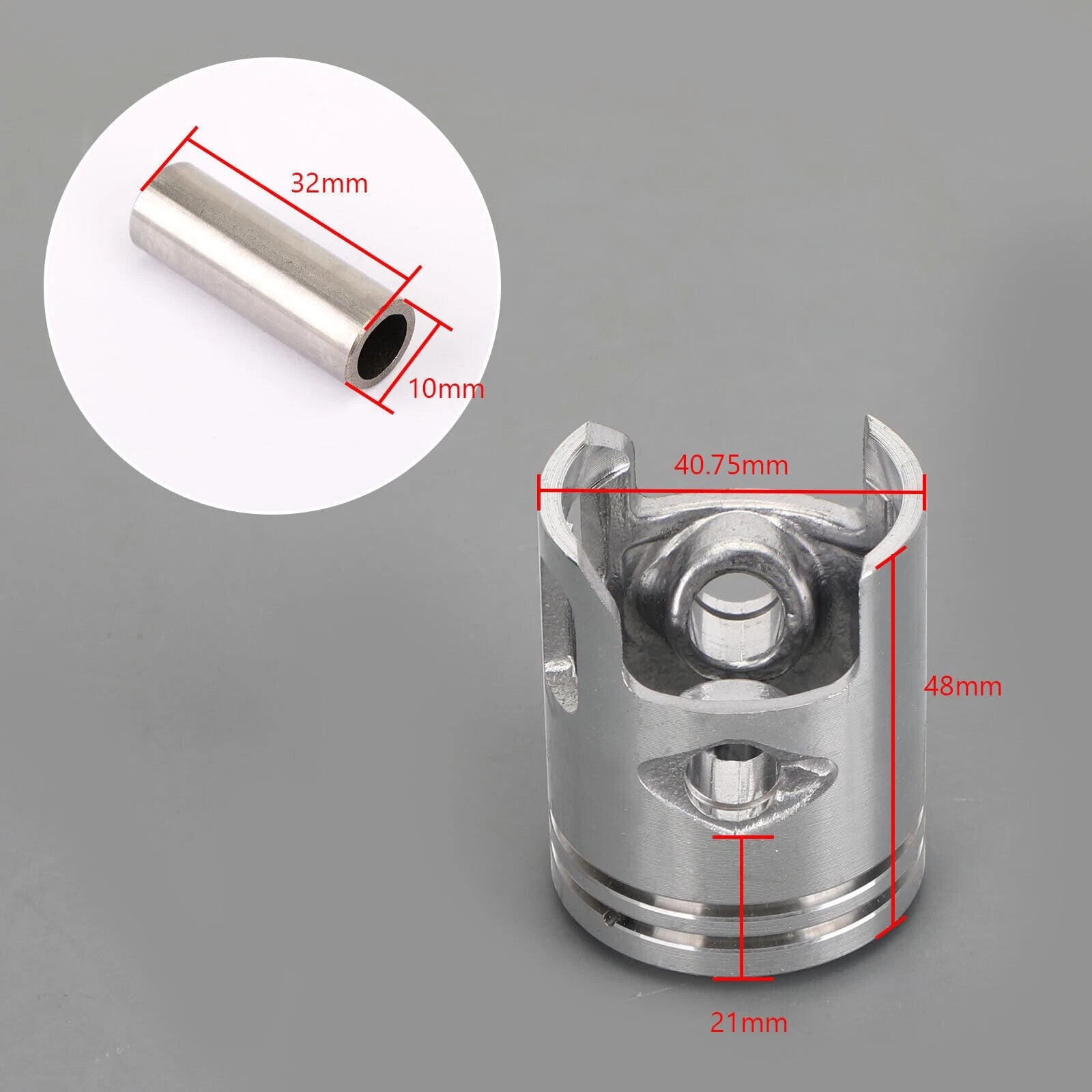 Piston Ring Pin Clip Kit 40.75mm +0.75 for Can-Am Mini DS Quest 50 (2002–2006)