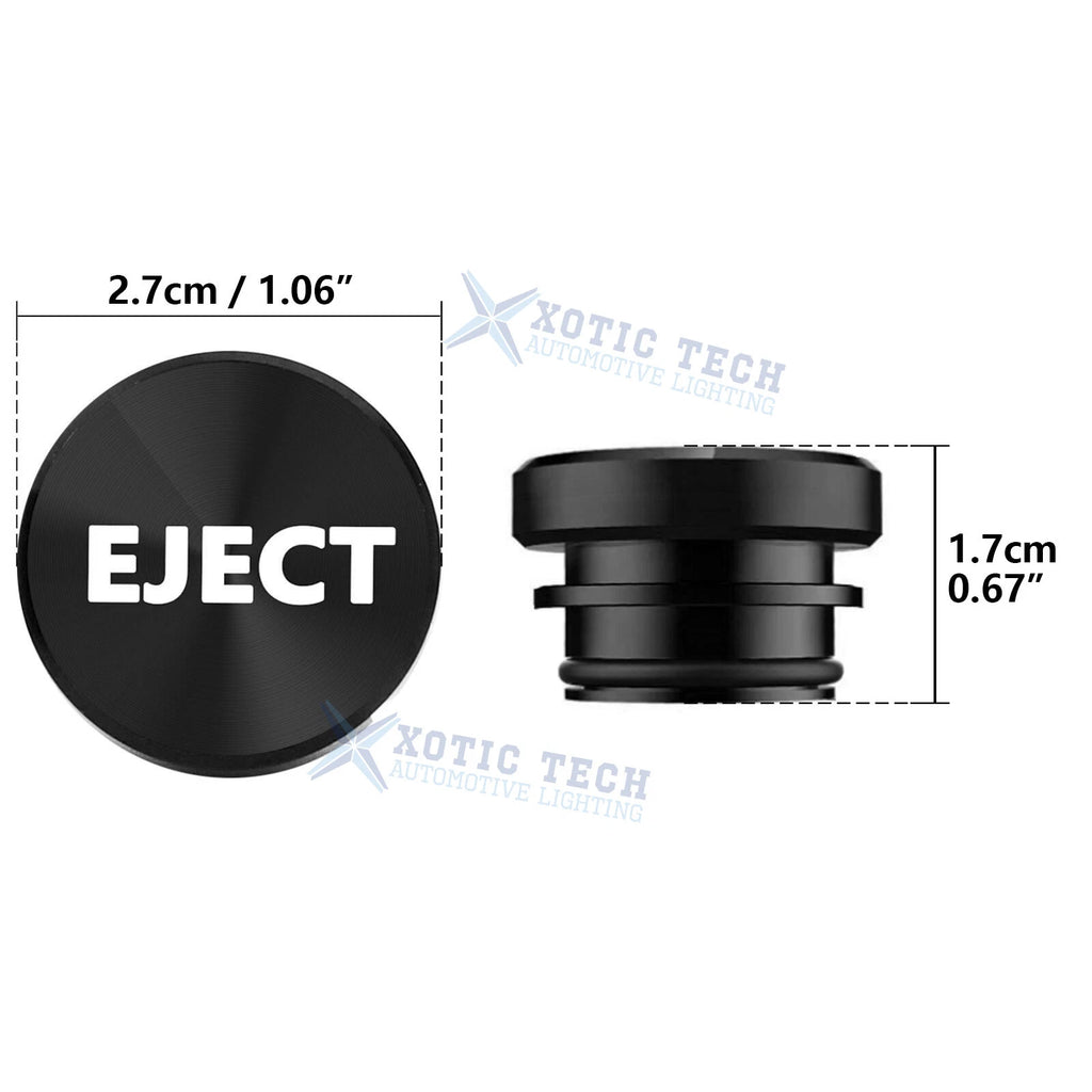 EJECT Cigarette Lighter Plug Cover for Black Alloy (12V-12V)