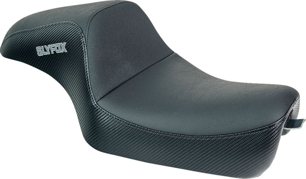 Drifter Seat for SLYFOX (XL) - Black Vinyl, Carbon Fiber, Slipstop