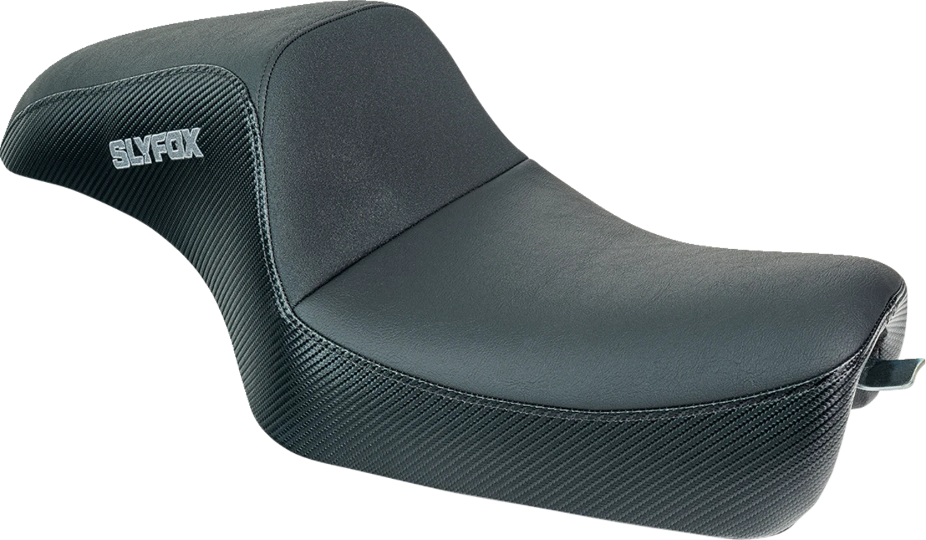 Drifter Seat for SLYFOX (XL) - Black Vinyl, Carbon Fiber, Slipstop