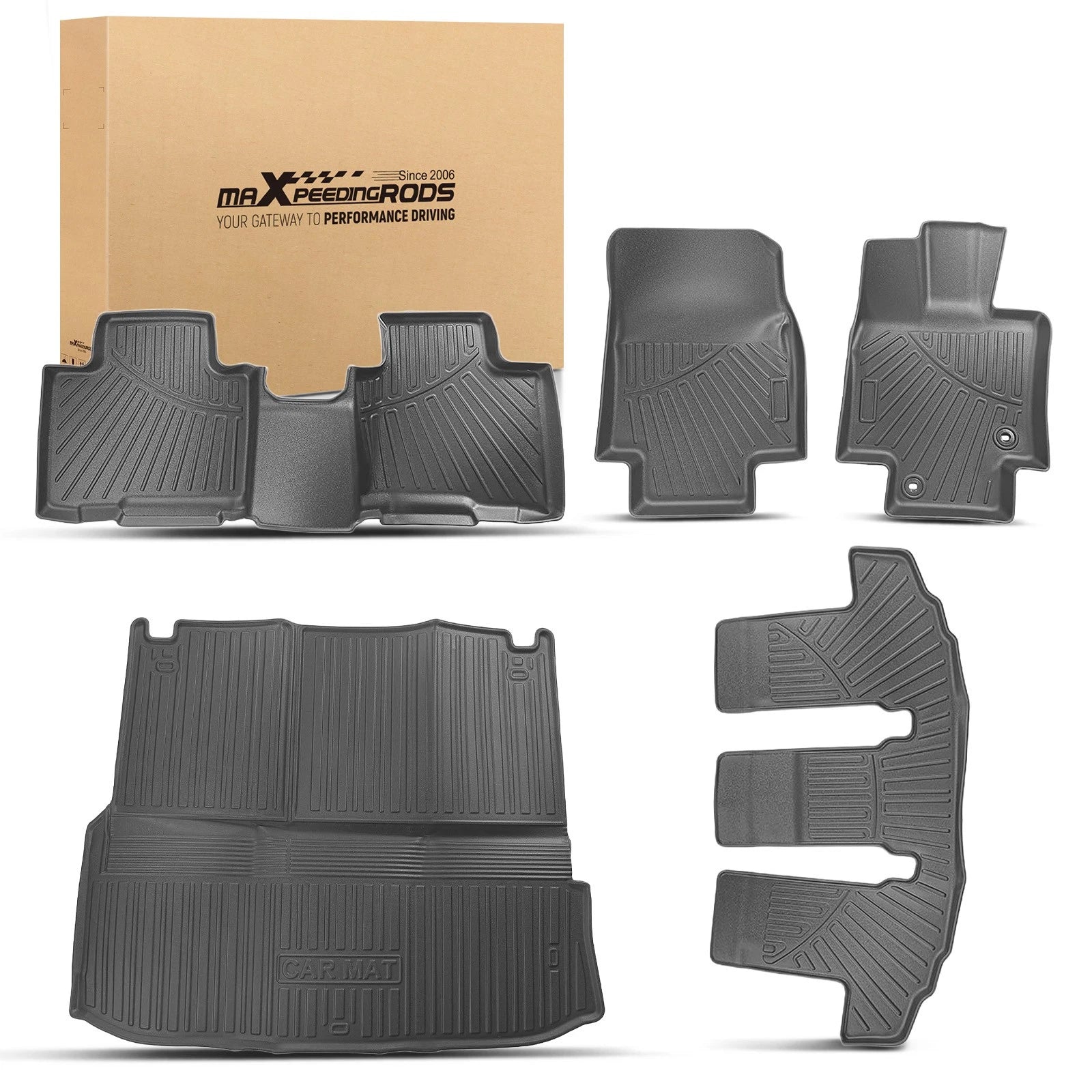 3D Molded Floor Mats & Cargo Liner for Toyota Highlander (2020–2025)
