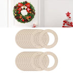 20 Pieces Wooden Circle Wreath Frames for Craft Use