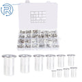 Set of 300 Aluminum Rivet Nuts for Various Applications (Metric & SAE)