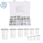 Set of 300 Aluminum Rivet Nuts for Various Applications (Metric & SAE)