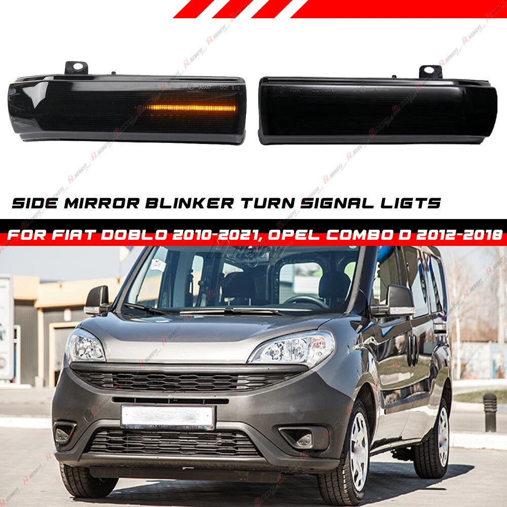 Sequential Side Mirror Turn Signal Light for Ram ProMaster City (2015–2022) Smoked