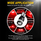 2X Red LED Inner Tail Light Bulb for Make Model