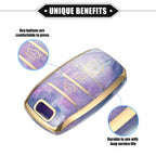 3 Button Remote Key Fob Cover Case for Kia Optima Rio Sportage (2011–2023) TPU Purple