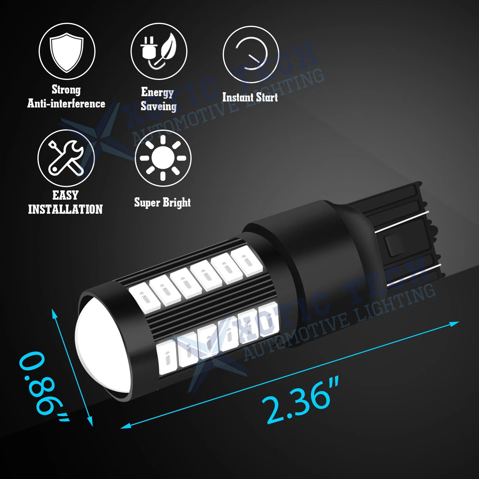 Red LED Brake Tail Turn Signal Bulb for Dodge (2014-2020)