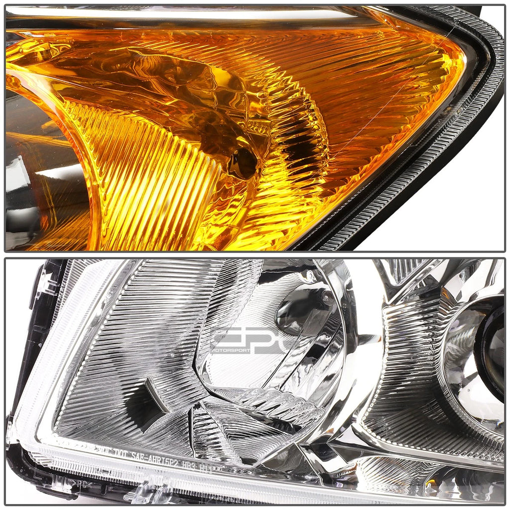 Chrome Amber Side Projector Headlight Lamps for Toyota RAV4 (2009–2012)