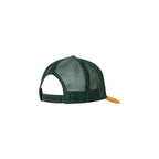 Mack Trucker Hat Mesh Back Cap Beige Front Green Mesh Brown Brim Vintage
