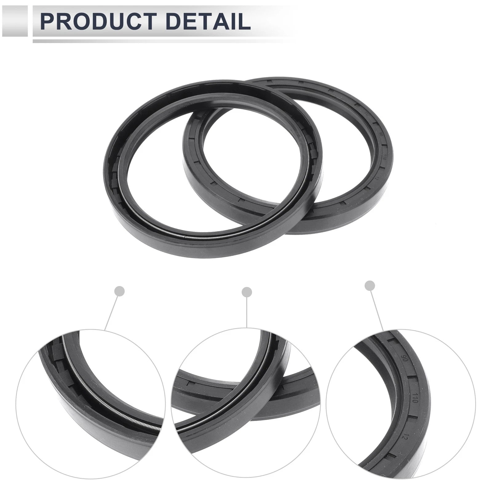 Set of 5 Oil Seal Rotary Shaft Seal Nitrile Rubber 90x110x12mm