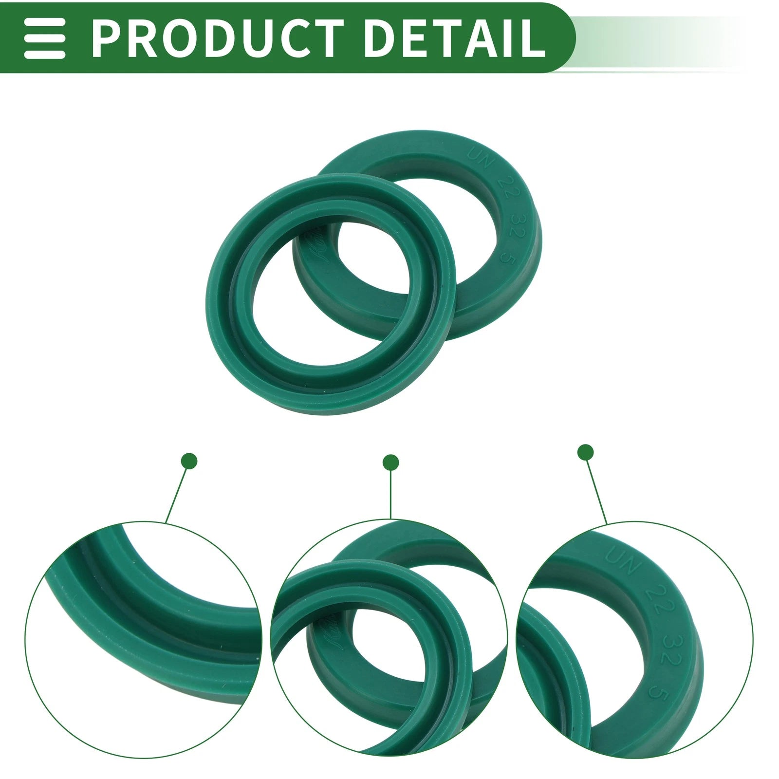 Set of 5 Oil Seal Rotary Shaft Seal 22x32x5mm High Pressure Green