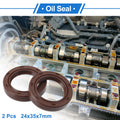 Set of 2 Oil Seal Rotary Shaft Seal FKM Rubber 24x35x7mm for Various Models