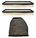 Set of 2 Air Filters & 1 Paper Cabin Filter for Mercedes W204 X204 (2007–2014)