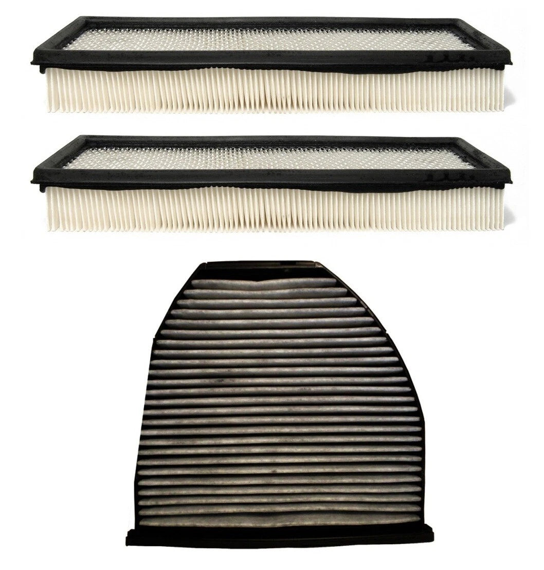 Set of 2 Air Filters & 1 Paper Cabin Filter for Mercedes W204 X204 (2007–2014)