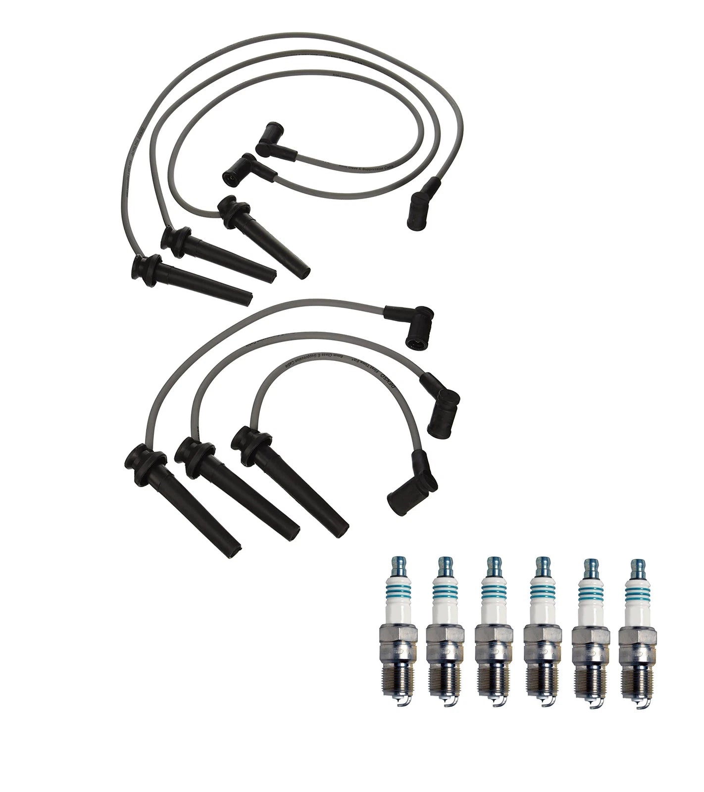 Denso Wire Set & 6 Iridium Power Spark Plugs for Mazda Mercury V6 (0.044)