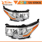 Chrome Housing Headlights Assembly L+R for Toyota Highlander (2014–2016)