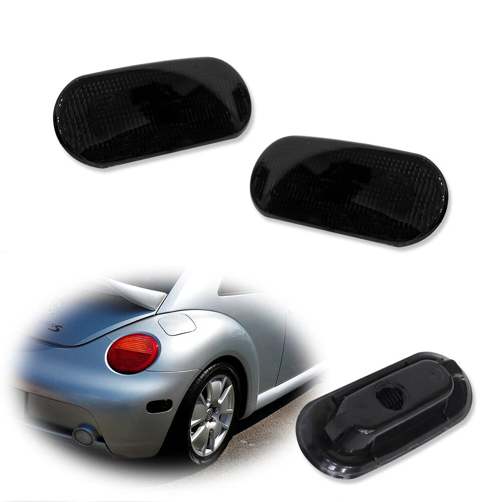 2X Smoked Lens Rear Bumper Side Marker Lights for VW Beetle (1998–2005)