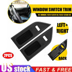 Pair Window Lock Switch Bezel Trim Black for Toyota Yaris Hatchback (2012–2015)