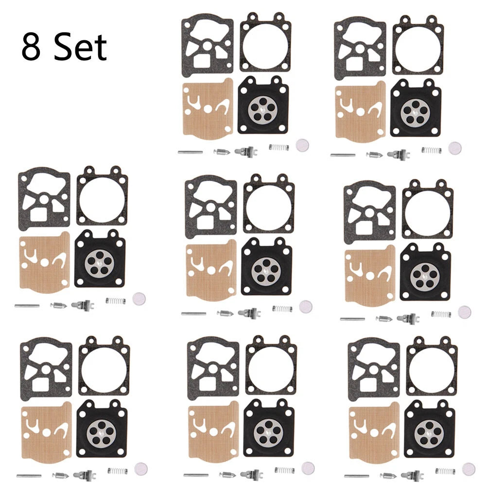 Set of 8 Carburetor Diaphragm Rebuild Kit for Chainsaw 38/45/52/58 4500 5200 5800