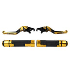 Gold Extendable Brake Clutch Levers & Handlebar Grips for Speed Triple R (2011-2015)
