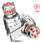 2X 3157 3156 LED Strobe Brake Light Bulb for Tail Light