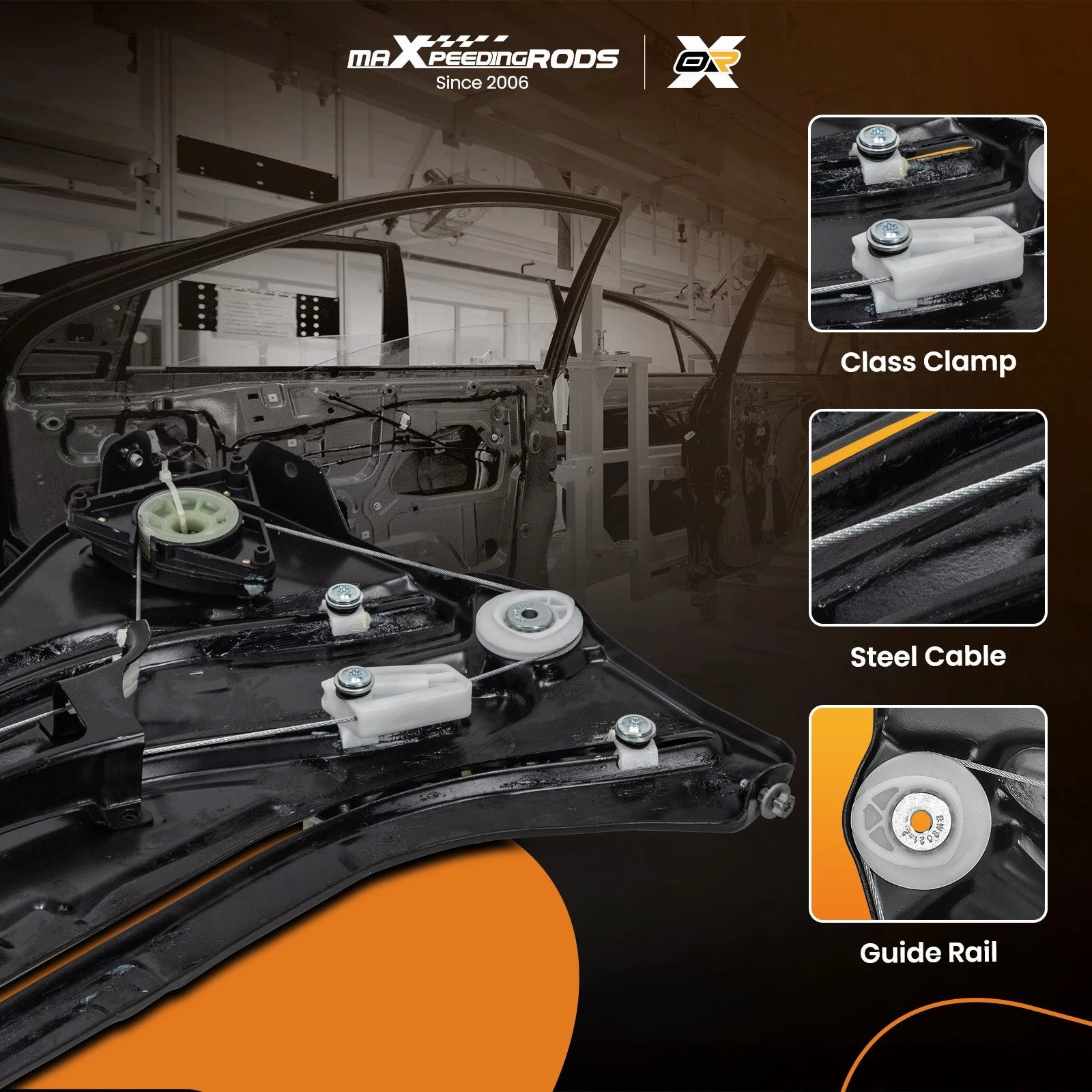 Rear Left Window Regulator for Mini Cooper R52 R57 (2002-2015)