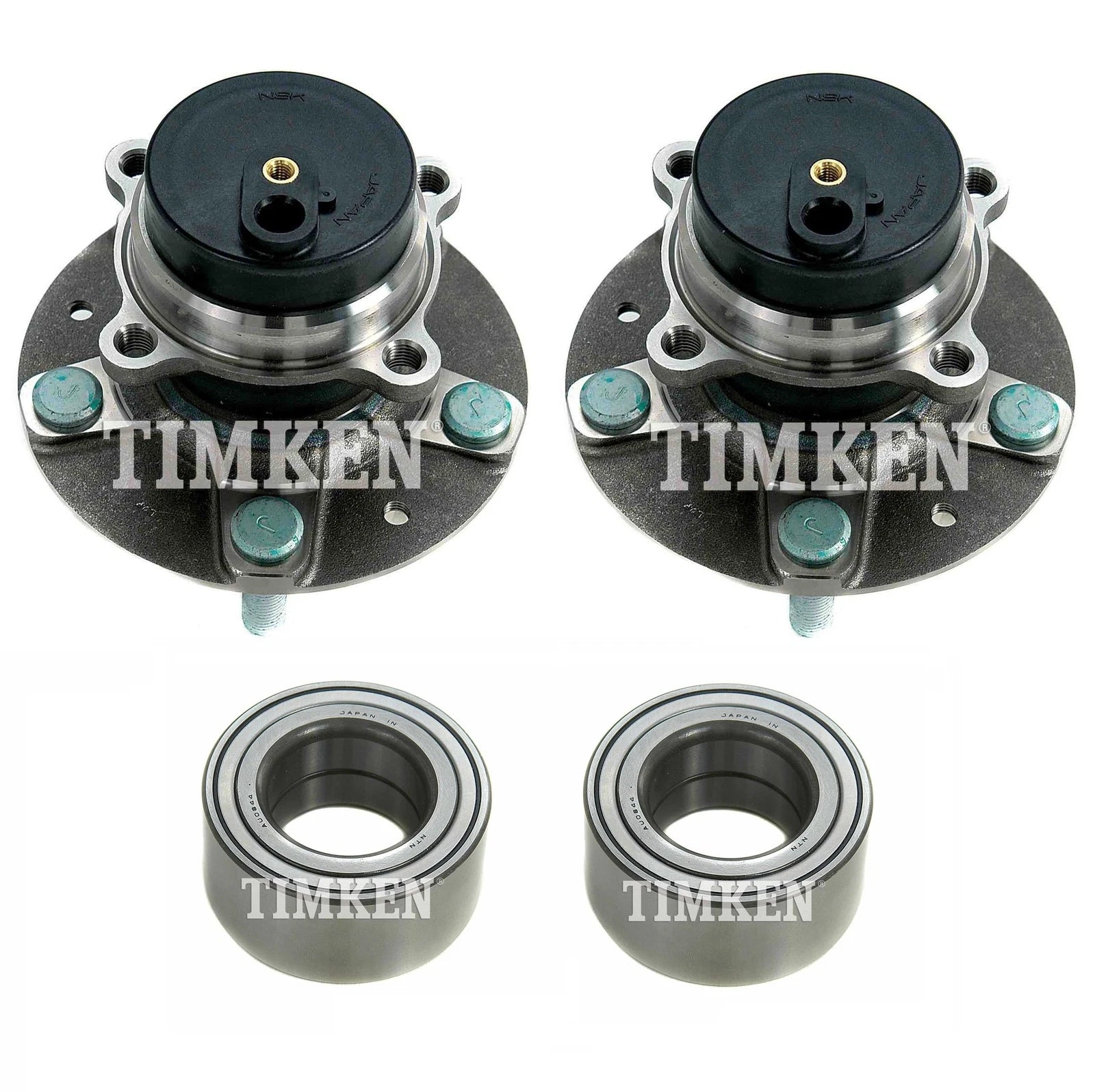 Front and Rear Wheel Bearings & Hubs Kit for Mazda MX-5 Miata (2006–2015)