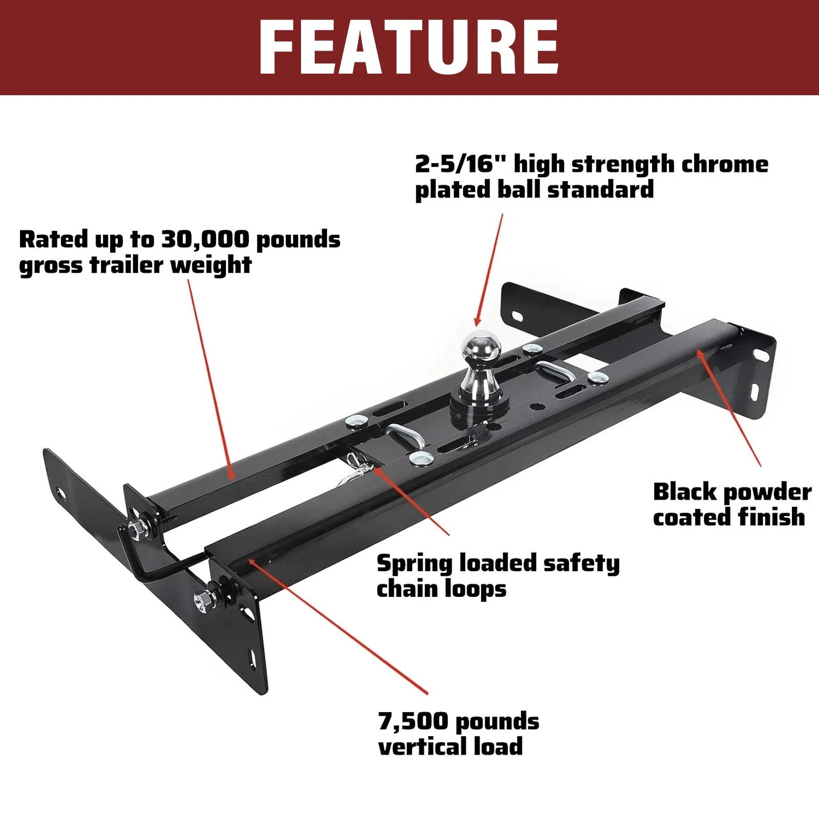 Gooseneck Trailer Hitch System for Ford F150 (2004–2014) Under Bed Kit